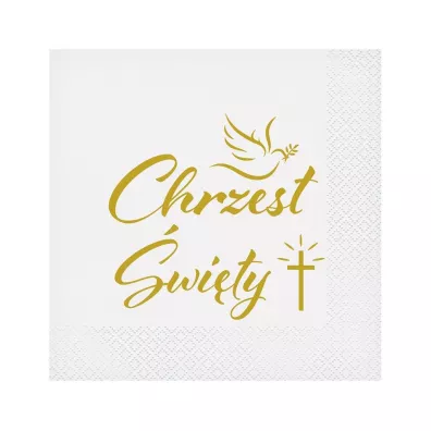 Godan Serwetki Chrzest �wi�ty Go��b i krzy� 20 szt.