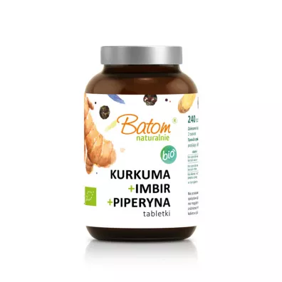 Batom Kurkuma + imbir + piperyna Suplement diety 240 tab. Bio