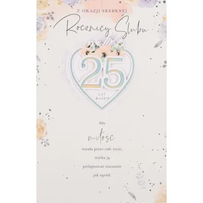 Karnet okoliczno�ciowy A5 z kopert� 25 Rocznica �lubu PAN DRAGON HM200-3226
