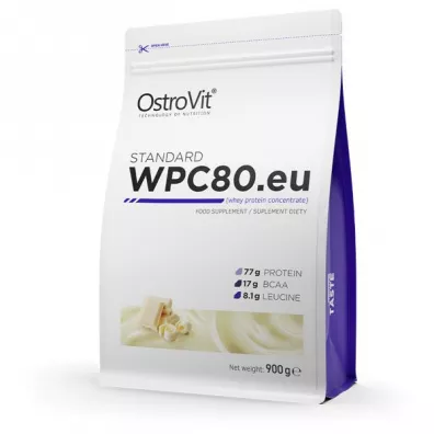 OstroVit Od�ywka bia�kowa Standard WPC80.eu bia�a czekolada - suplement diety 900 g
