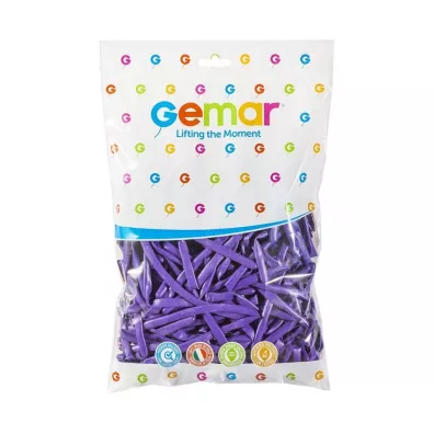 Gemar Balony Rurki w�oskie fioletowe 100 szt.