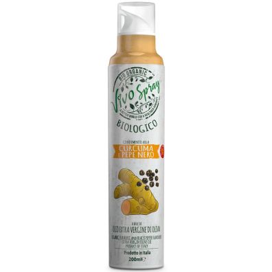 Vivo Spray Oliwa z oliwek extra virgin o smaku kurkumy i pieprzu w sprayu 200 ml Bio