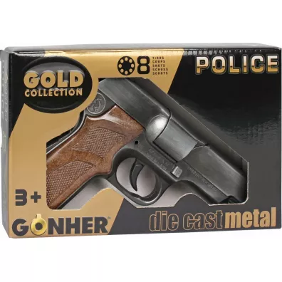 Metalowy pistolet na kapiszony 8 strzaw Gonher