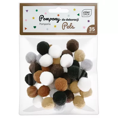 Interdruk Pompony do dekoracji Pets 35 szt.