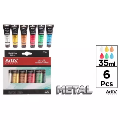 Artix Farba akrylowa metal 6x35ml