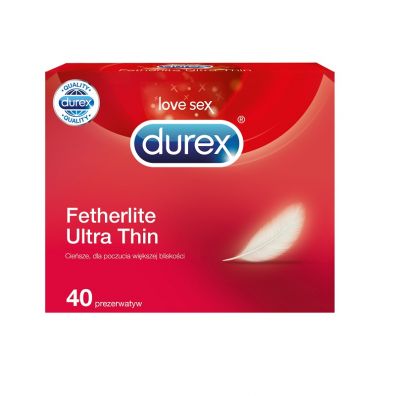 Durex prezerwatywy Fethelite Ultrathin mix zestaw cienkie 40 szt.