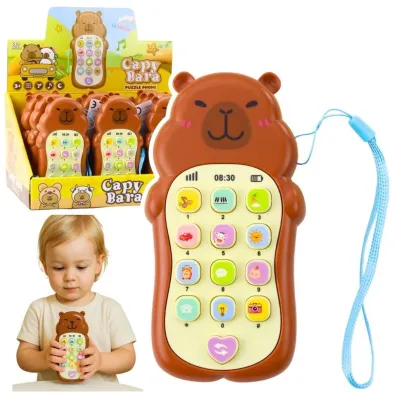 Telefon interaktywny Kapibara br�zowy LeanToys