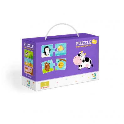 Puzzle Duo Co jedz zwierzta Dodo
