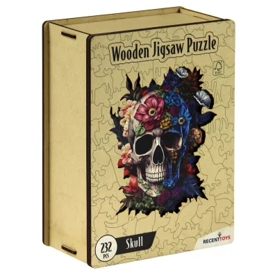 Puzzle 232 drewniane Czaszka Recent Toys