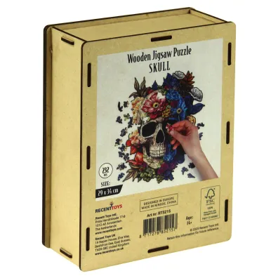 Puzzle 232 drewniane Czaszka Recent Toys