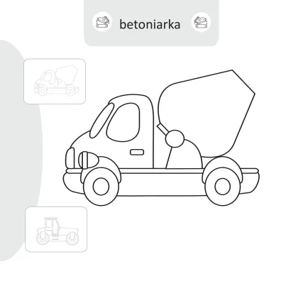 Ksi��eczka 15X15 cm Malowanie-doklejanie. Pojazdy specjalistyczne  Naklejki SKRZAT 070910
