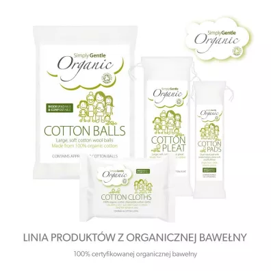 Simply Gentle Chusteczki organiczne 3w1 25 szt.