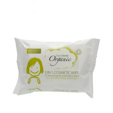 Simply Gentle Chusteczki organiczne 3w1 25 szt.