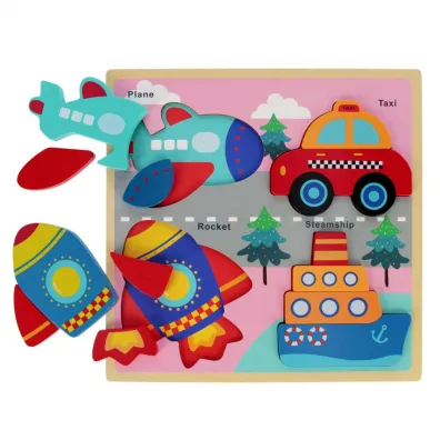 Puzzle Uk�adanka drewniana Pojazdy Bam Bam
