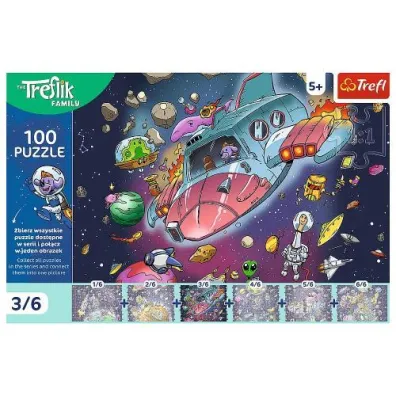 Puzzle UFT 100 el. Gondu� w rakiecie Rodzina Treflik�w 16543