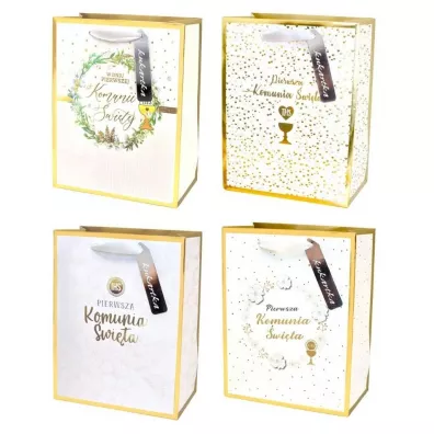 Kukartka Torebka na prezent Komunia �wi�ta (26x32x13cm) QPL mix