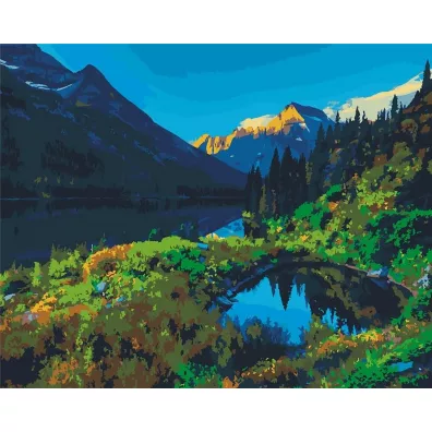 Hobby-maniak.pl Malowanie po numerach - G�rskie tereny 40x50cm