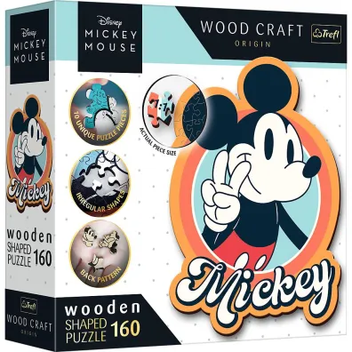 Puzzle drewniane 160 el. Myszka Mickey Trefl