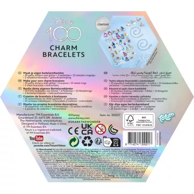 Bransoletki z charmsami Disney 100 Totum