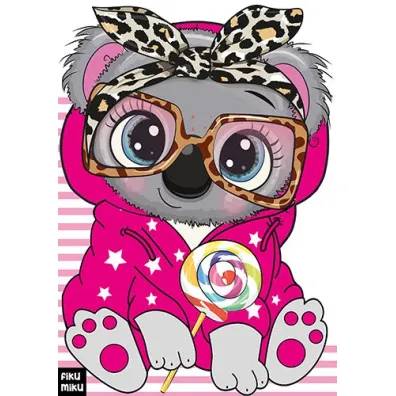 Koala. Kolorowanka z naklejkami