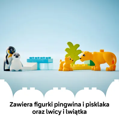 LEGO DUPLO Town Rodziny dzikich zwierz�t: pingwiny i lwy 10442