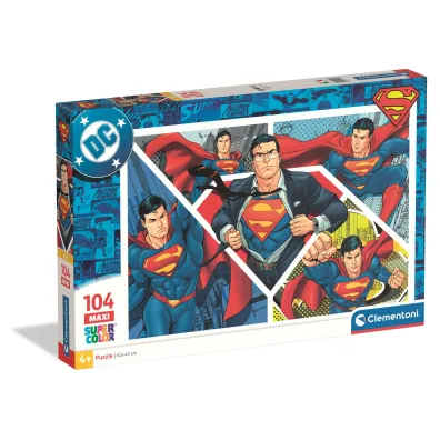 Puzzle 104 elementy Maxi Superman CLEMENTONI 25022