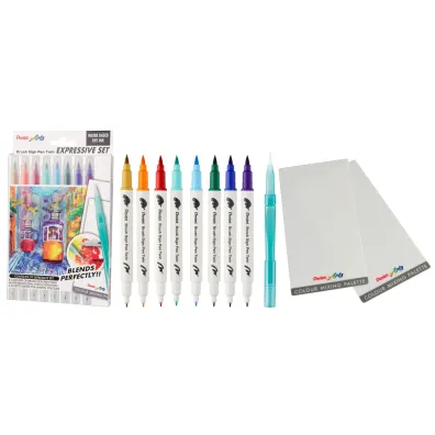 Pentel Pisaki p�dzelkowe Brush SESW30-ST8LSPL 8 kolor�w