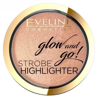 Eveline Cosmetics Glow & Go Strobe Highlighter rozwietlacz do twarzy 02 Gentle Gold 8.5 g