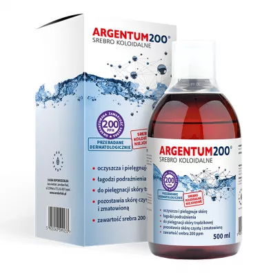 Argentum200 Tonik do twarzy 200PPM Srebro Koloidalne 500 ml