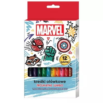 Beniamin Kredki o��wkowe tr�jk�tne jumbo Avengers 12 kol