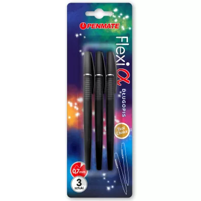 Penmate D�ugopis Flexi Alpha czarny czarny 3 szt.