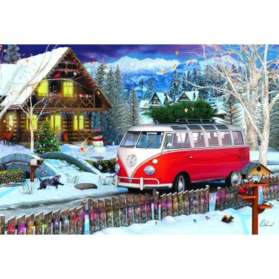 Puzzle 550 el. VW Christmas Bus Tin 8551-5664 Eurographics
