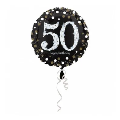 Amscan Balon foliowy Sparkling Birthday 50 43cm