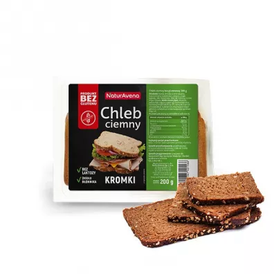 NaturaVena Chleb ciemny krojony bezglutenowy 200 g