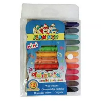 Titanum Kredki �wiecowe Flamingo wykr�cane mini 12 szt.
