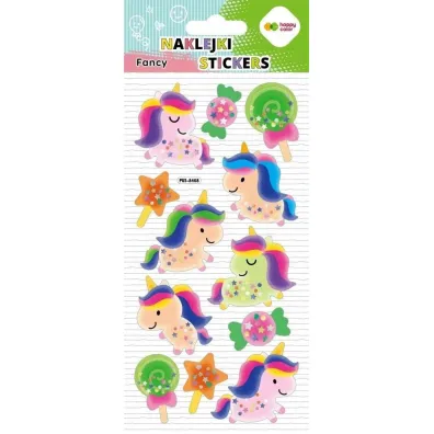 Happy Color Naklejki 3D FANCY - Glitter Unicorns, 90x210 mm