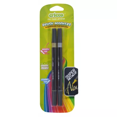 Cricco Pisaki p�dzelkowe metaliczne dwustronne 2 szt.