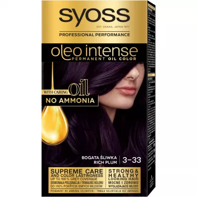 Syoss Oleo Intense farba do w�os�w trwale koloryzuj�ca z olejkami 3-33 Bogata �liwka