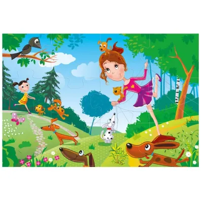 Puzzle maxi 12 el. Pieski Multigra