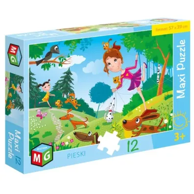 Puzzle maxi 12 el. Pieski Multigra