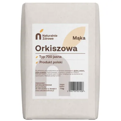 Naturalnie Zdrowe M�ka orkiszowa jasna typ 700 (Franken Korn, Shwaben Korn) 1 kg