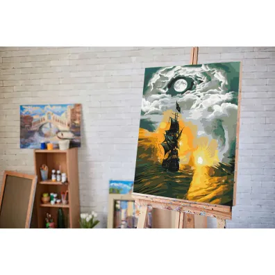 Twoje Hobby Malowanie po numerach - Statek w burzy 40x50cm