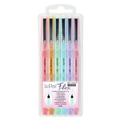 Marvy Cienkopisy Le Pen Flex Pastel 6 kolor�w