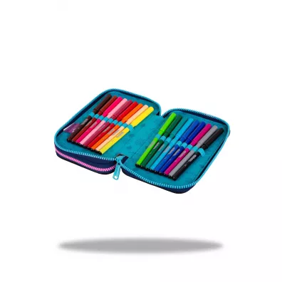 CoolPack Pi�rnik podw�jny z wyposa�eniem Jumper 2 Stitch Blue