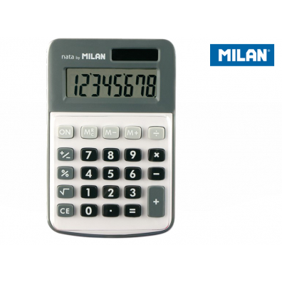 Kalkulator Milan 8 Pozycyjny Szary