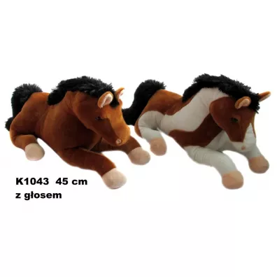 Pluszak Ko� z g�osem 45cm Le��cy SUN-DAY K1043