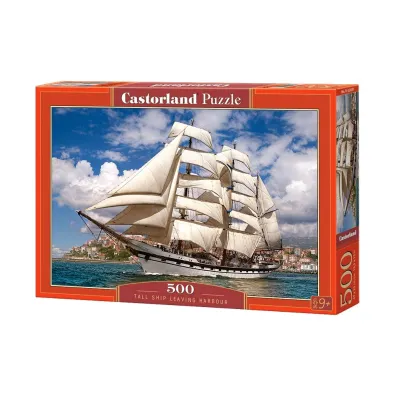 Puzzle 500 el. Wysoki statek odp�ywaj�cy z Harbour Castorland