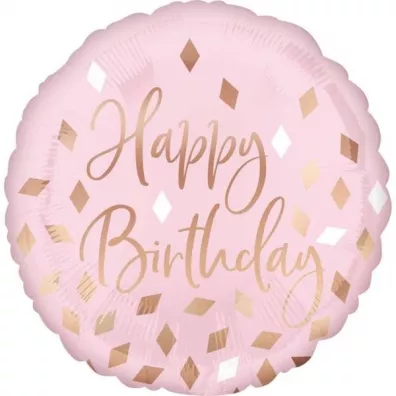 Amscan Balon foliowy Blush Birthday standard 43cm