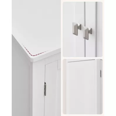 Songmics Szafka azienkowa z 4 drzwiami 110 cm biaa