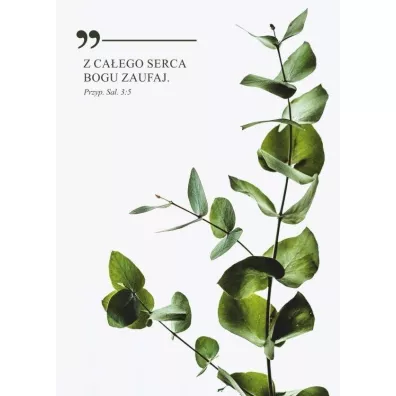Koinonia Kartka - Z ca�ego serca Bogu zaufaj - ga��zka